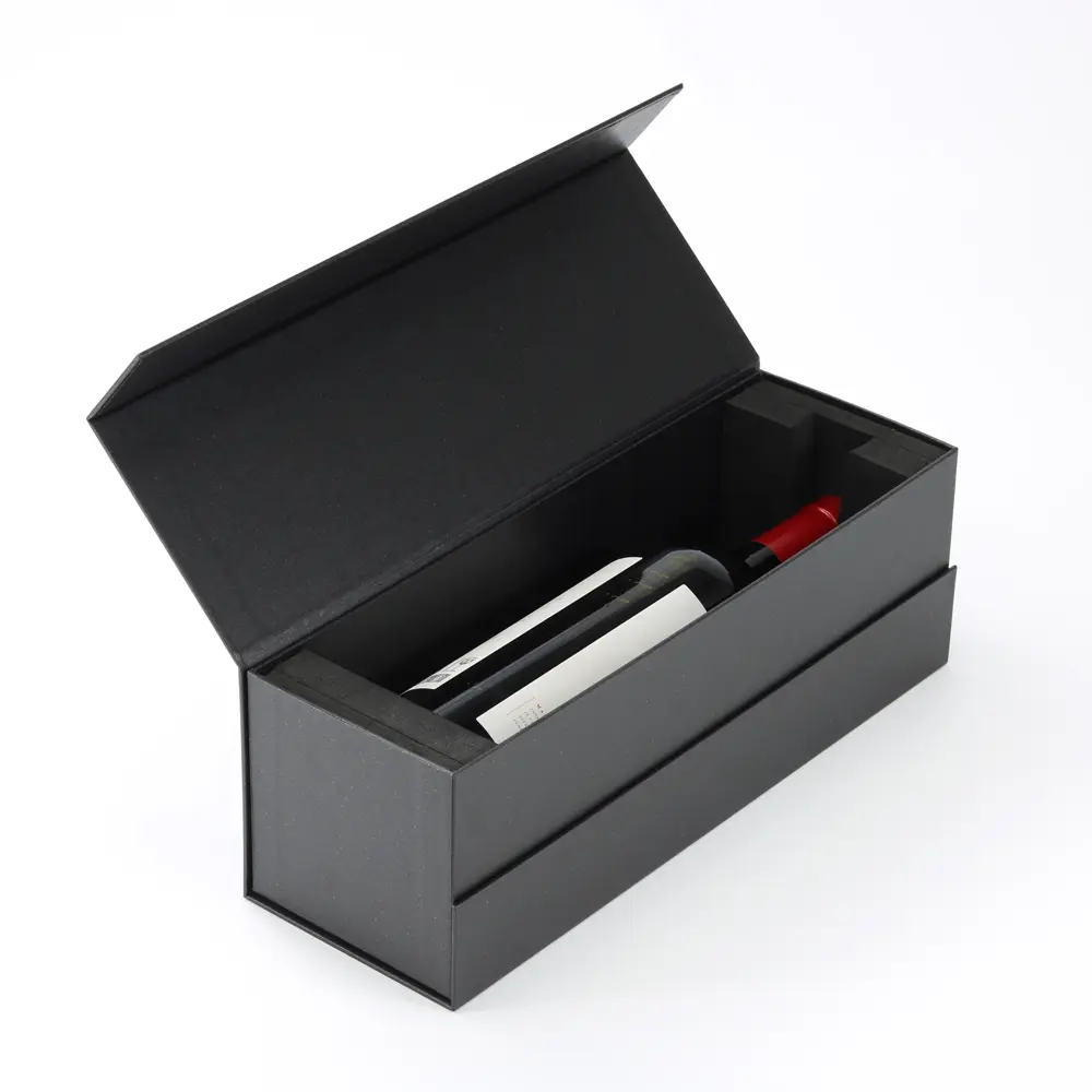 Custom Wine Packaging Gift Paper Box With Card+Satin Insert