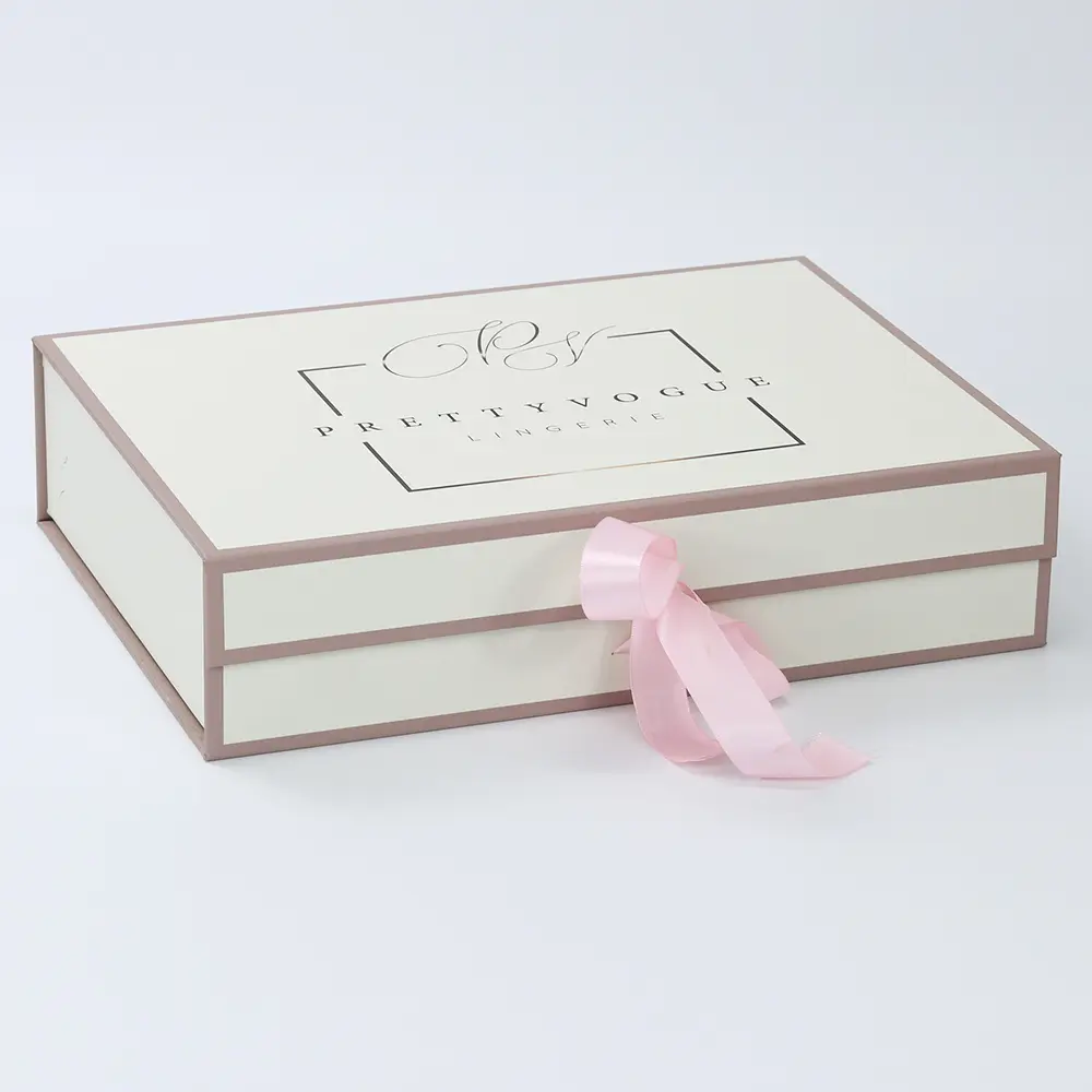 Black Rigid Gift Paper Box With Magnetic Closure